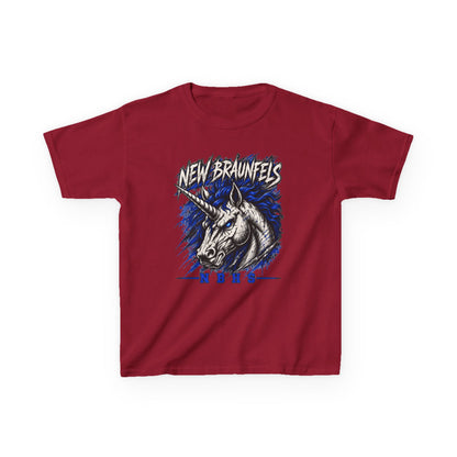 New Braunfels Unicorn Kids T‑Shirt — Blue Graphic Tee for Children