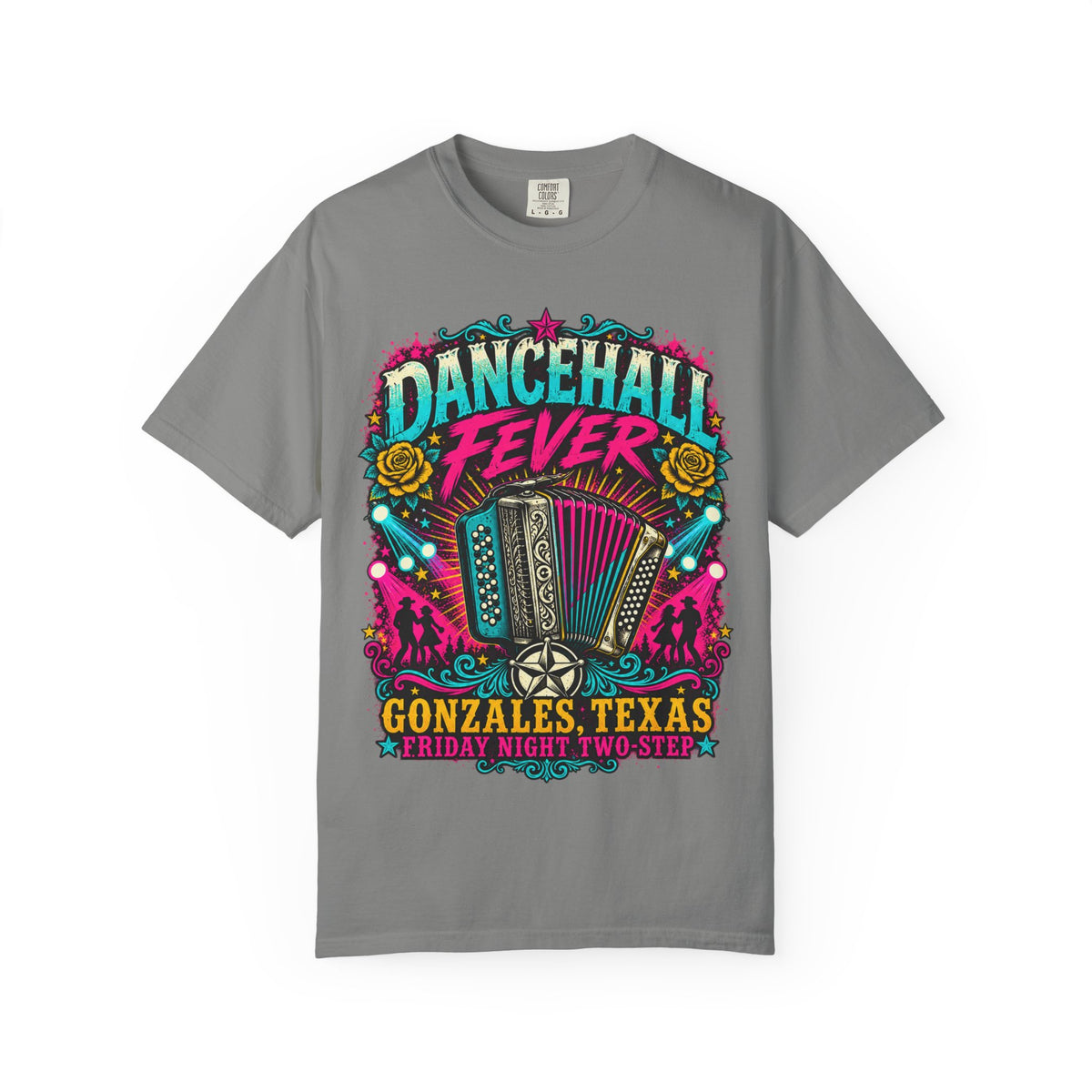 Dancehall Fever Accordion T-Shirt — Gonzales, Texas Friday Night Two-Step