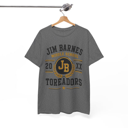 Jim Barnes Middle School Toreadors T-Shirt — School Spirit Tee with JB Crest