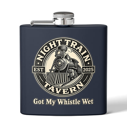 Night Train Stainless Steel Flask, 6oz