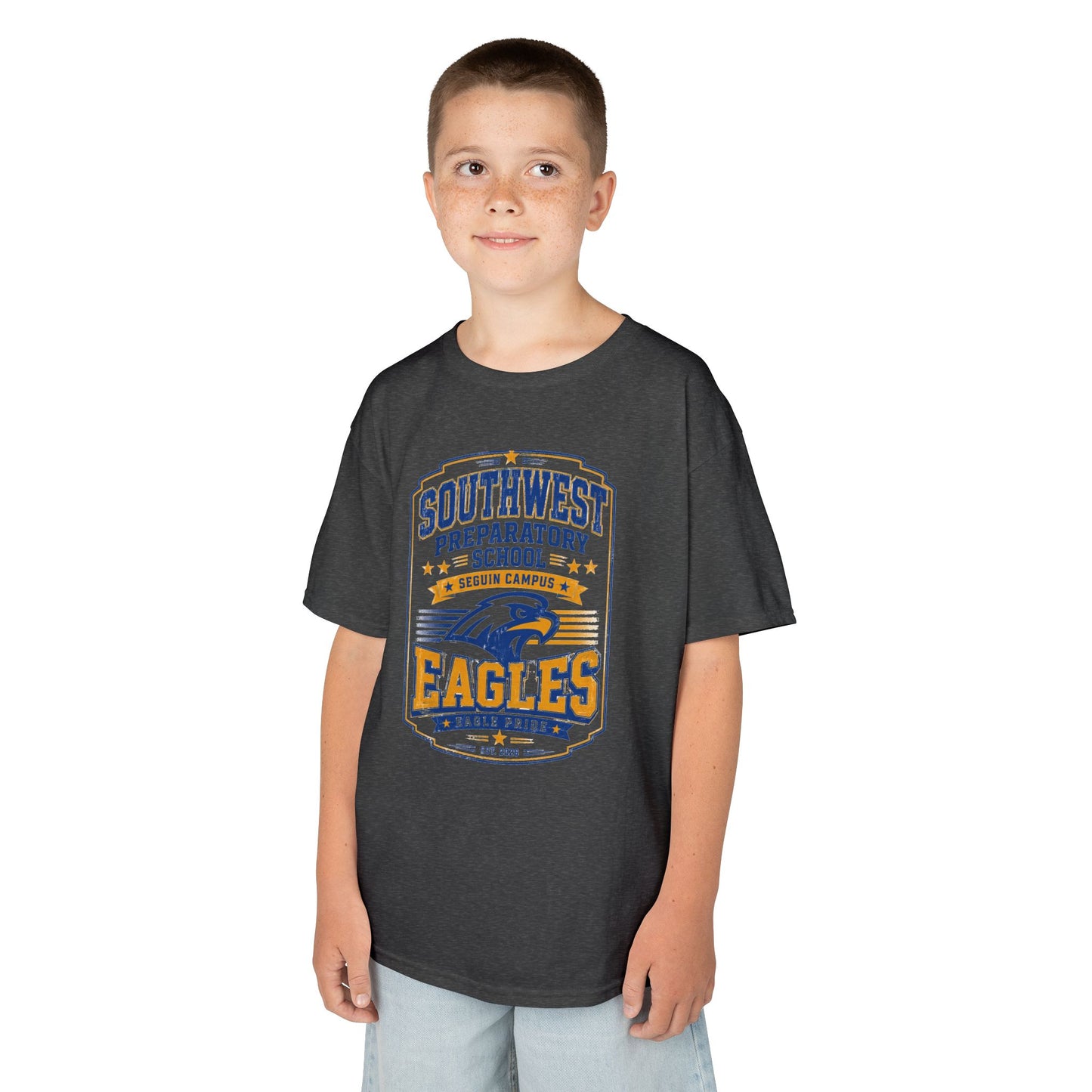 Kids T-Shirt — Southwest Preparatory School Eagles Mascot Tee