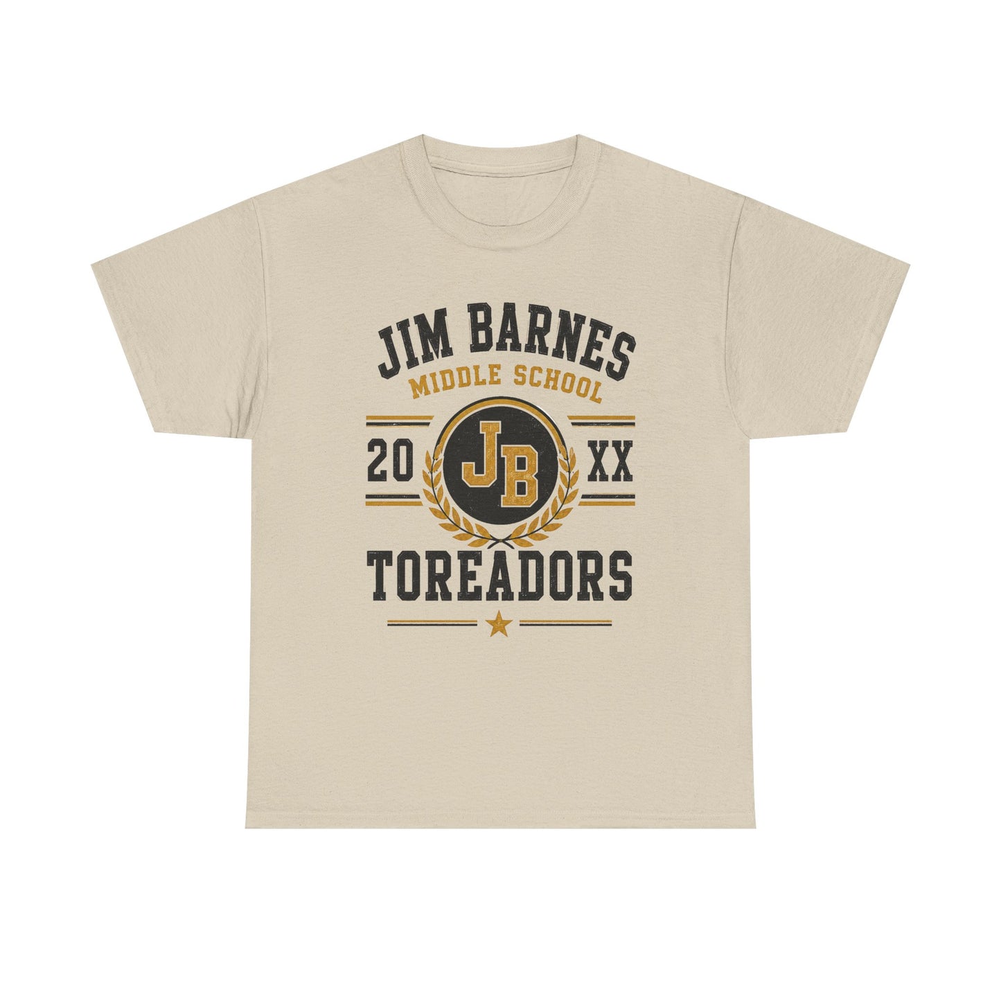 Jim Barnes Middle School Toreadors T-Shirt — School Spirit Tee with JB Crest