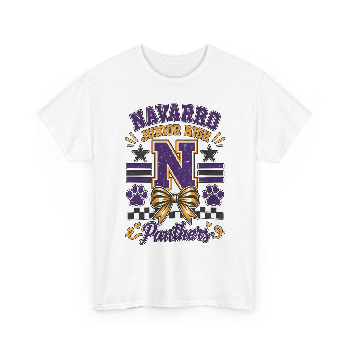 Navarro Junior High Panthers T-Shirt – School Spirit Tee with Purple & Gold Mascot Design