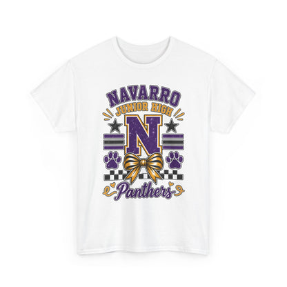 Navarro Junior High Panthers T-Shirt – School Spirit Tee with Purple & Gold Mascot Design