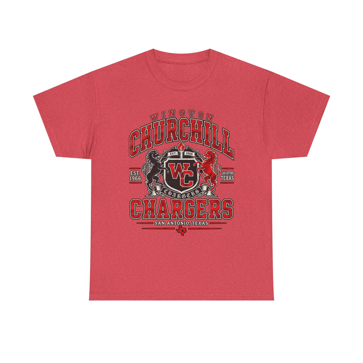 Churchill Chargers School Spirit T-Shirt — WC Logo & Mascot Tee
