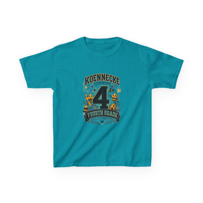 4th Grade Kids T-Shirt – "Koennecke Celebrates 4th Grade" Back-to-School Shirt