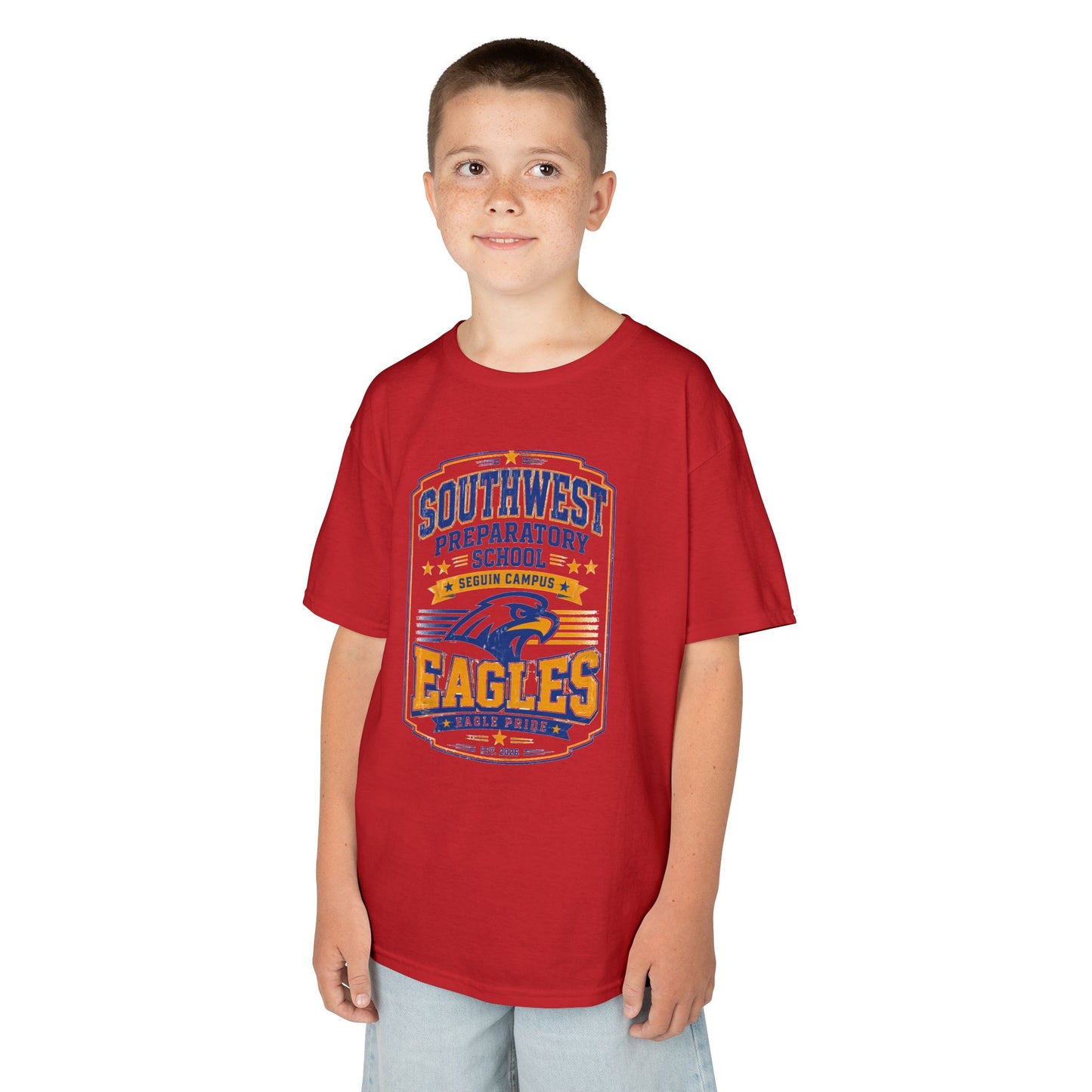 Kids T-Shirt — Southwest Preparatory School Eagles Mascot Tee