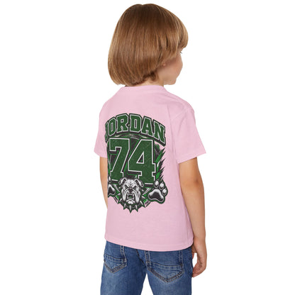 Bulldog Country Toddler T-Shirt — Marion Bulldogs Personalized Number (e.g., Jordan 74)