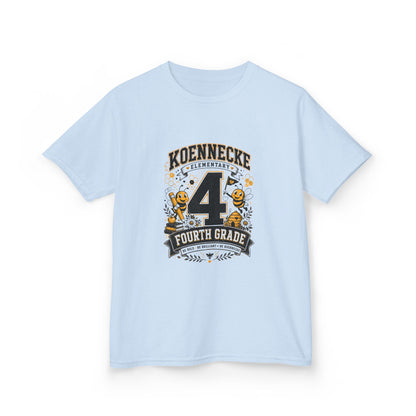 4th Grade Kids T-Shirt – "Koennecke Celebrates 4th Grade" Back-to-School Shirt