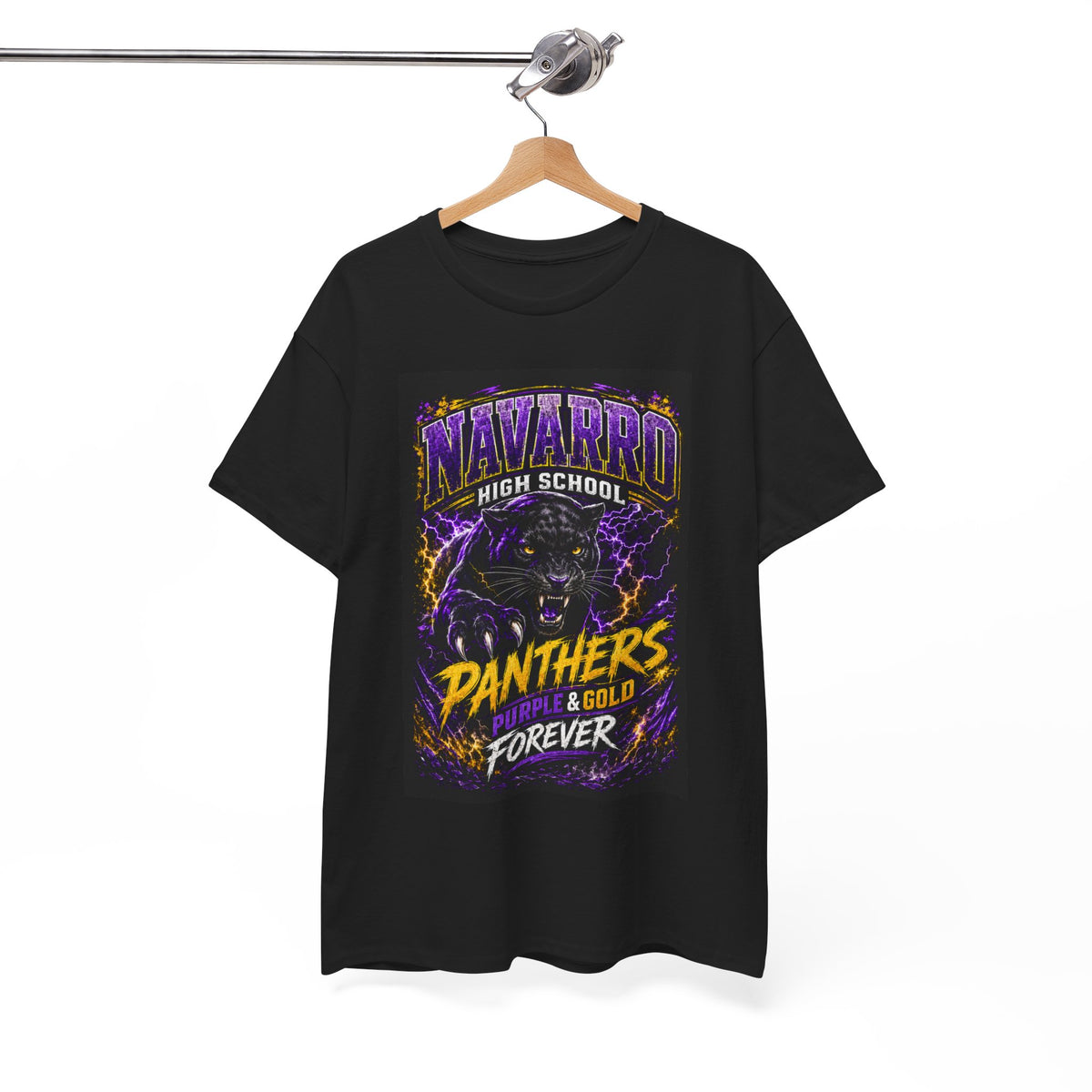 Navarro High Panthers T‑Shirt — Purple & Gold "Panthers Forever" School Spirit Tee