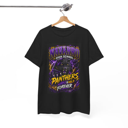 Navarro High Panthers T‑Shirt — Purple & Gold "Panthers Forever" School Spirit Tee
