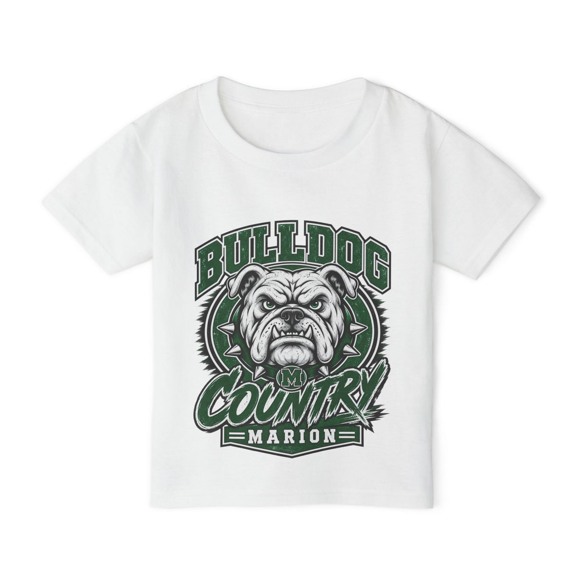 Bulldog Country Toddler T-Shirt — Marion Bulldogs Personalized Number (e.g., Jordan 74)