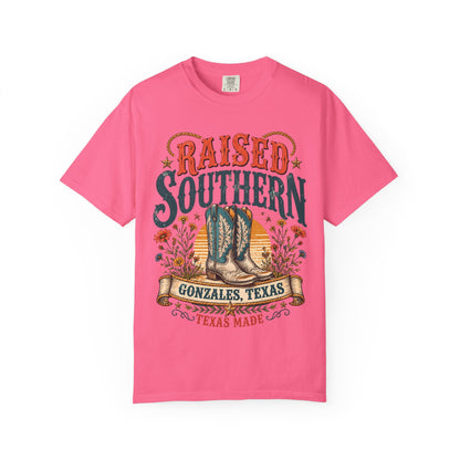 Raised Southern T-Shirt — Gonzales, Texas Retro Western Tee