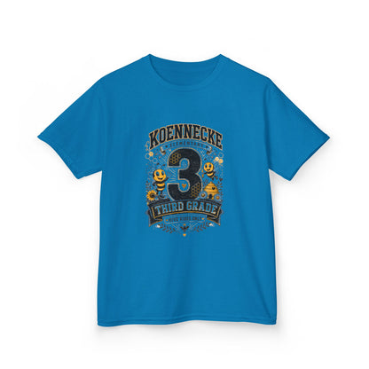 Third Grade Kids T‑Shirt — Personalized 'Koennecke 3' Back to School Tee