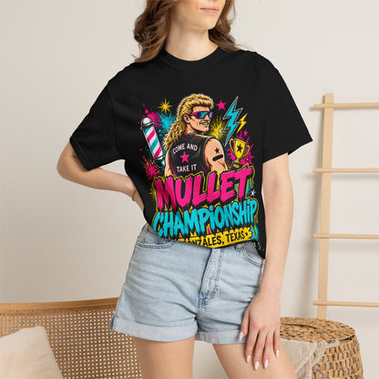 Mullet Championship T-Shirt — "Business in the Front, Party in the Back" Retro Graphic Tee