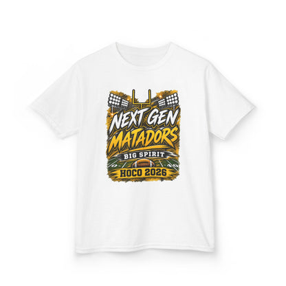 Kids Tee — "Next Gen Matadors" HOCO 2026 Big Spirit School Spirit Shirt