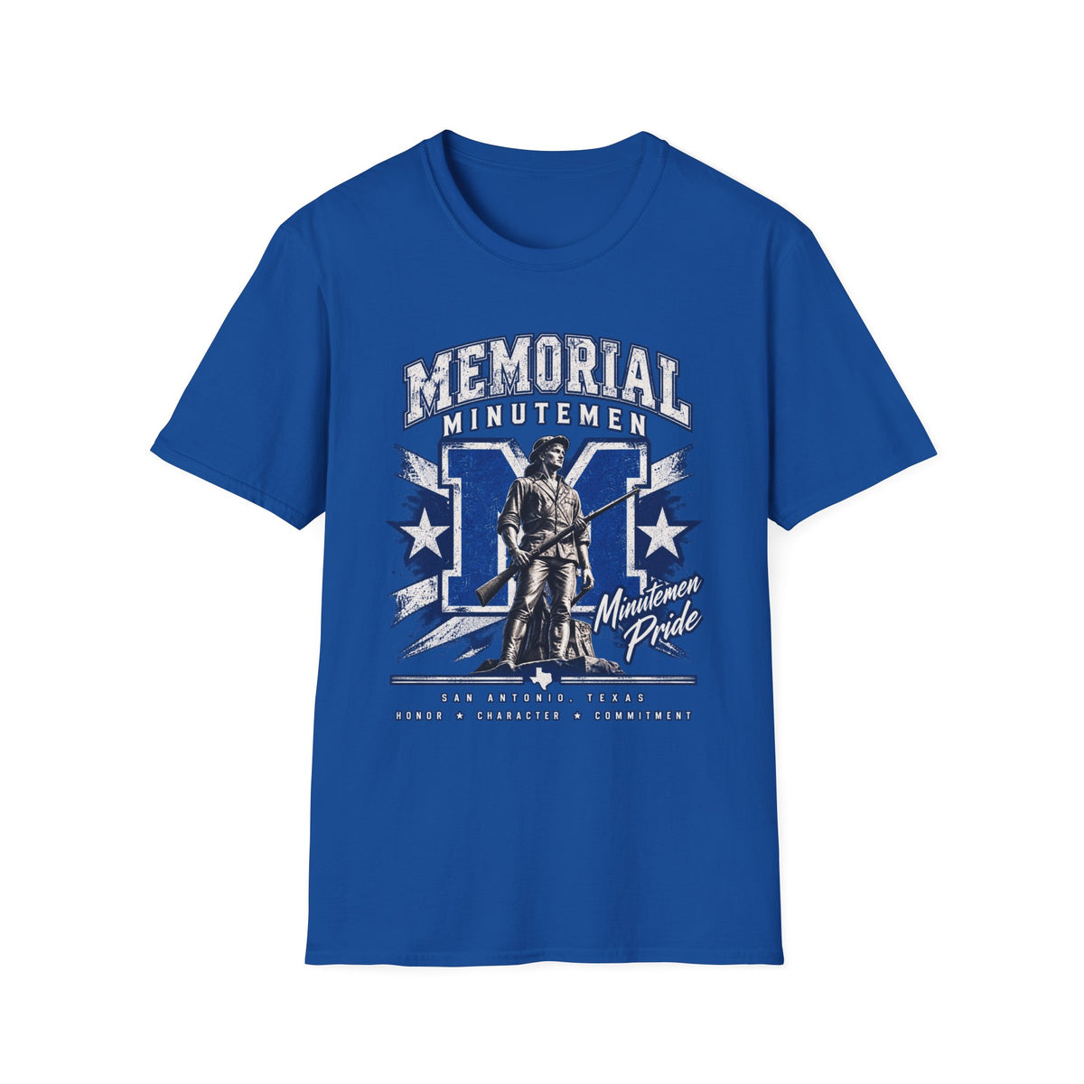 Memorial Minutemen Graphic T-Shirt — Vintage Patriot Military Tribute Tee