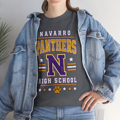 Navarro Panthers High School Tee — Retro Letterman N Design