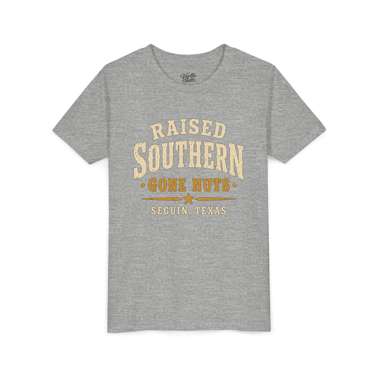 Youth Tee — "Raised Southern, Lone Star" Seguin, Texas Kids Shirt