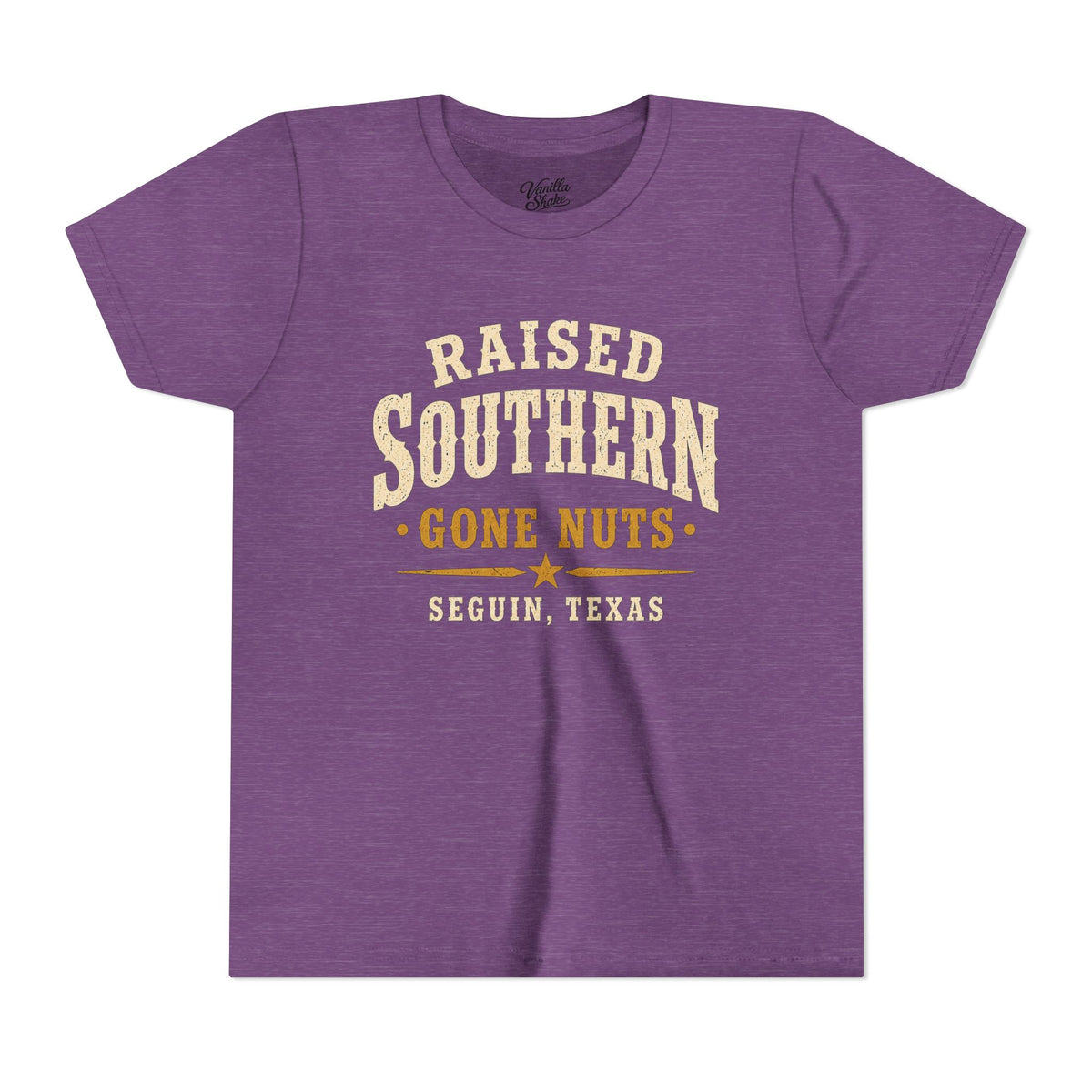 Youth Tee — "Raised Southern, Lone Star" Seguin, Texas Kids Shirt