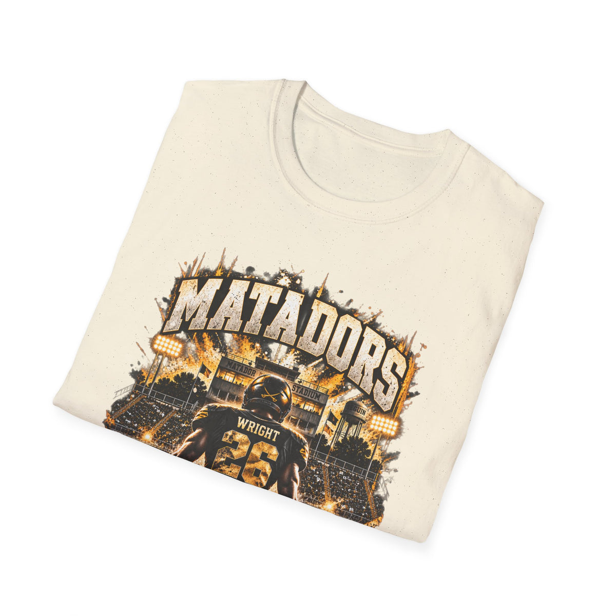 Matadors Football Player Graphic T-Shirt — Team Jersey Number 26 Fan Tee