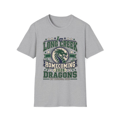 Long Creek Dragons Homecoming T-Shirt — School Spirit Tee (Est. 2020)