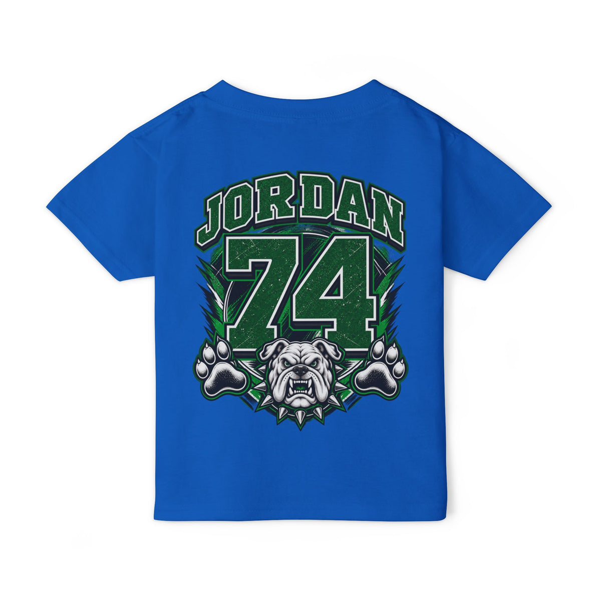 Bulldog Country Toddler T-Shirt — Marion Bulldogs Personalized Number (e.g., Jordan 74)