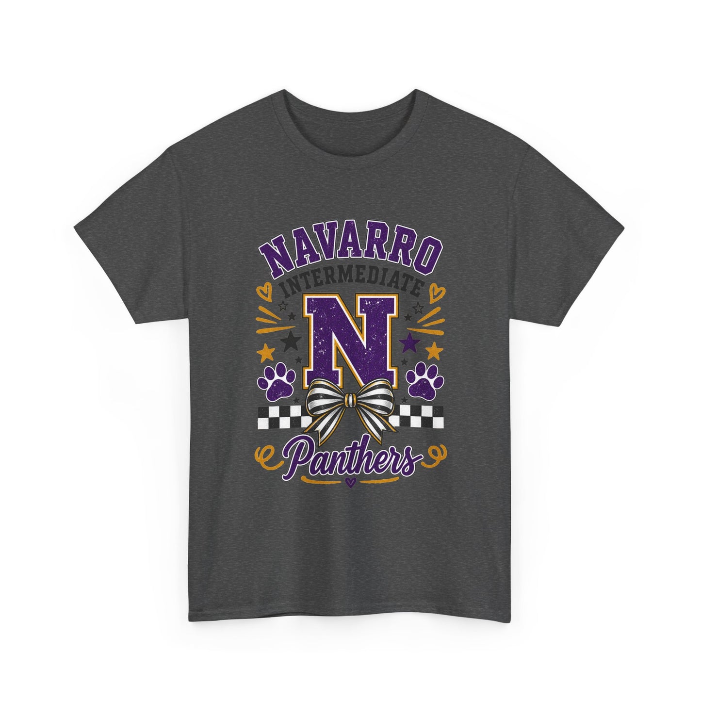 Navarro Intermediate Panthers T-Shirt — School Spirit Tee with 'N' Logo & Paw Prints