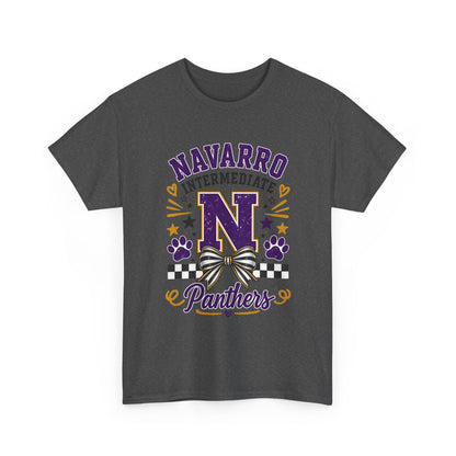 Navarro Intermediate Panthers T-Shirt — School Spirit Tee with 'N' Logo & Paw Prints