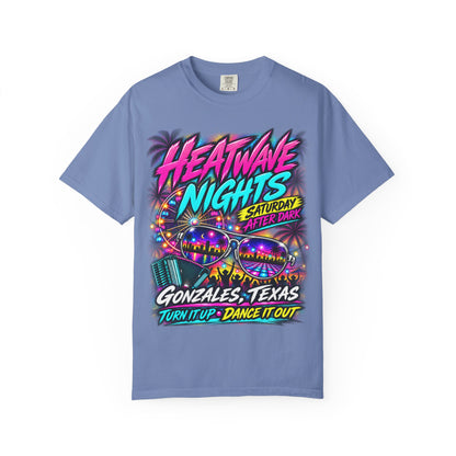Heatwave Nights T-Shirt — Gonzales, Texas Retro Neon Party Tee