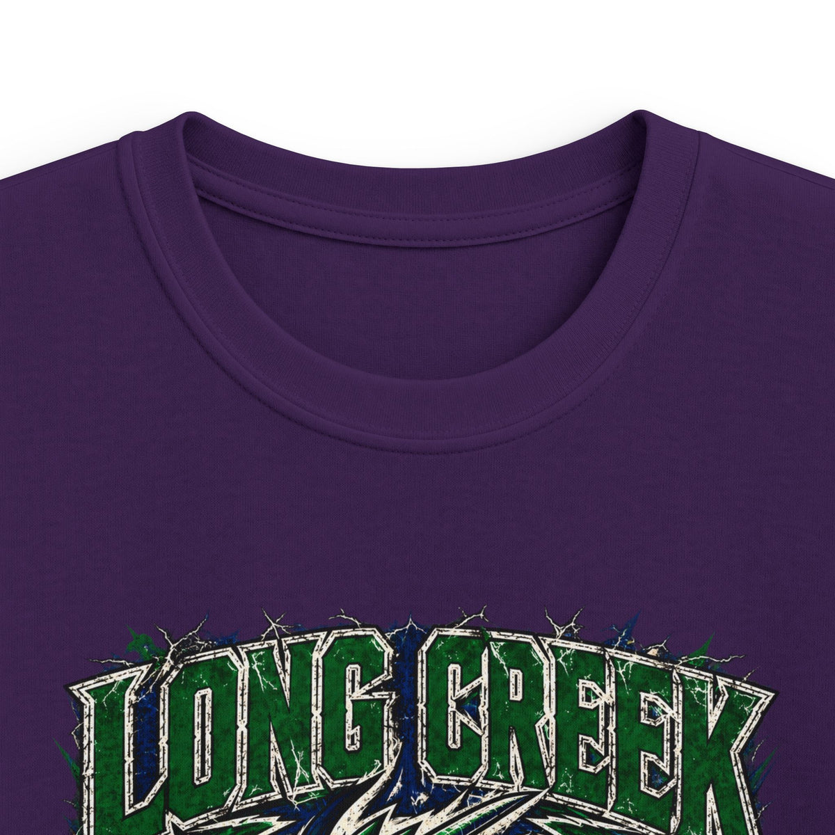 Long Creek Dragons Kids Tee — Green Fierce Dragon School Spirit Shirt