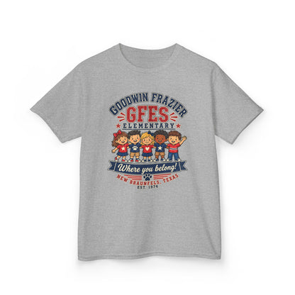 Kids T‑Shirt — "Goodwin Frazier G FES Elementary: Where You Belong" School Pride Tee
