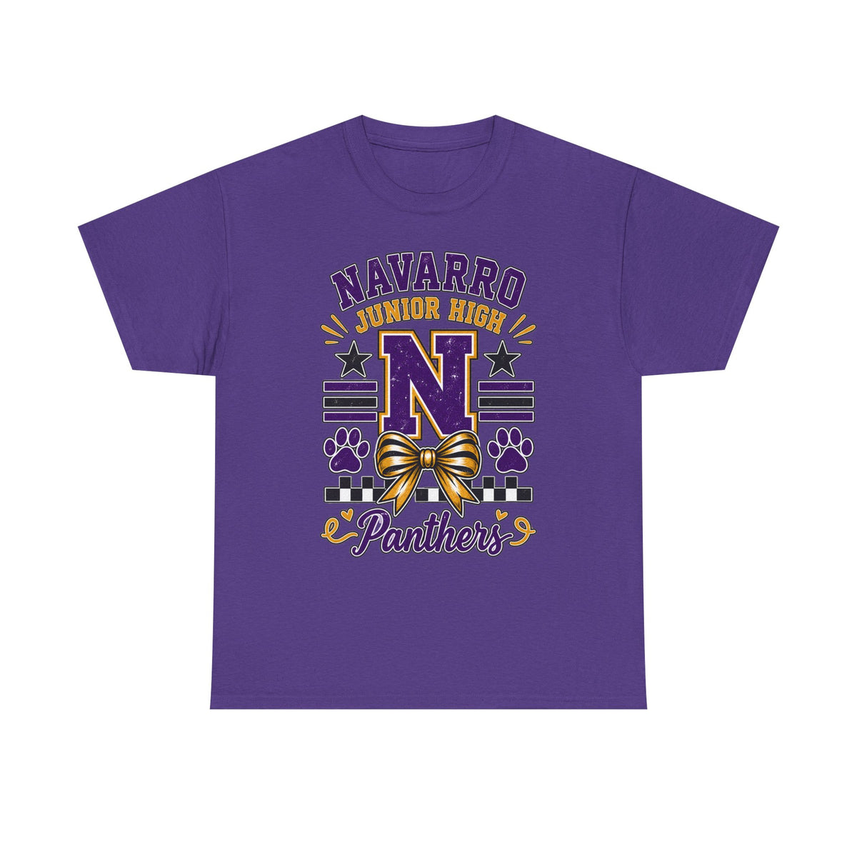 Navarro Junior High Panthers T-Shirt – School Spirit Tee with Purple & Gold Mascot Design