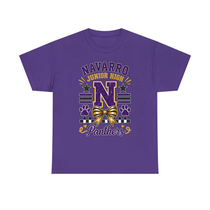 Navarro Junior High Panthers T-Shirt – School Spirit Tee with Purple & Gold Mascot Design