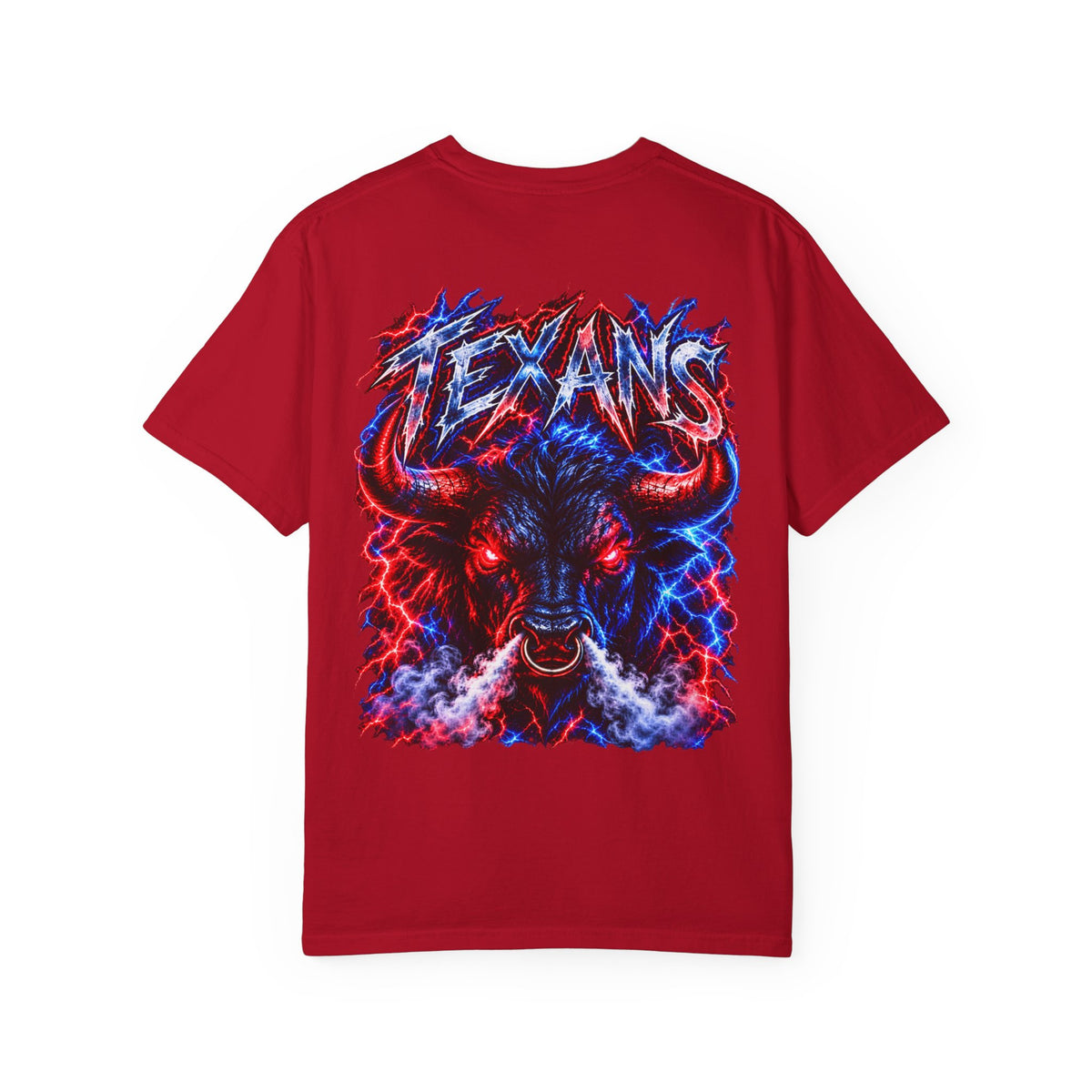 Houston Texans Bull Graphic T-Shirt — Neon Player & Team Logo Football Tee