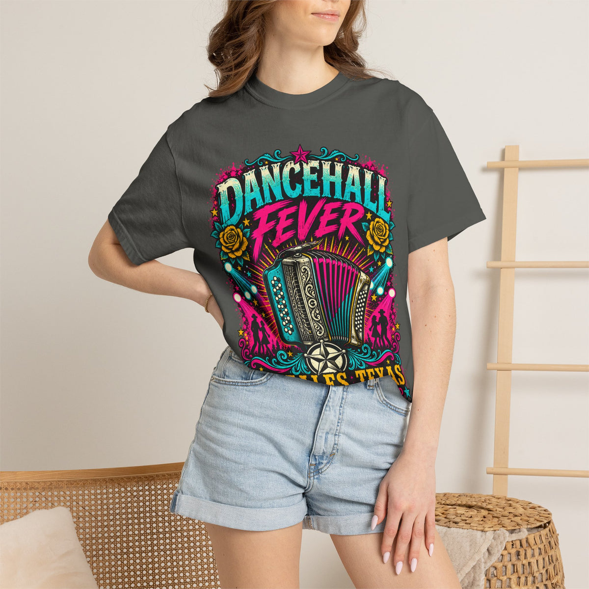 Dancehall Fever Accordion T-Shirt — Gonzales, Texas Friday Night Two-Step