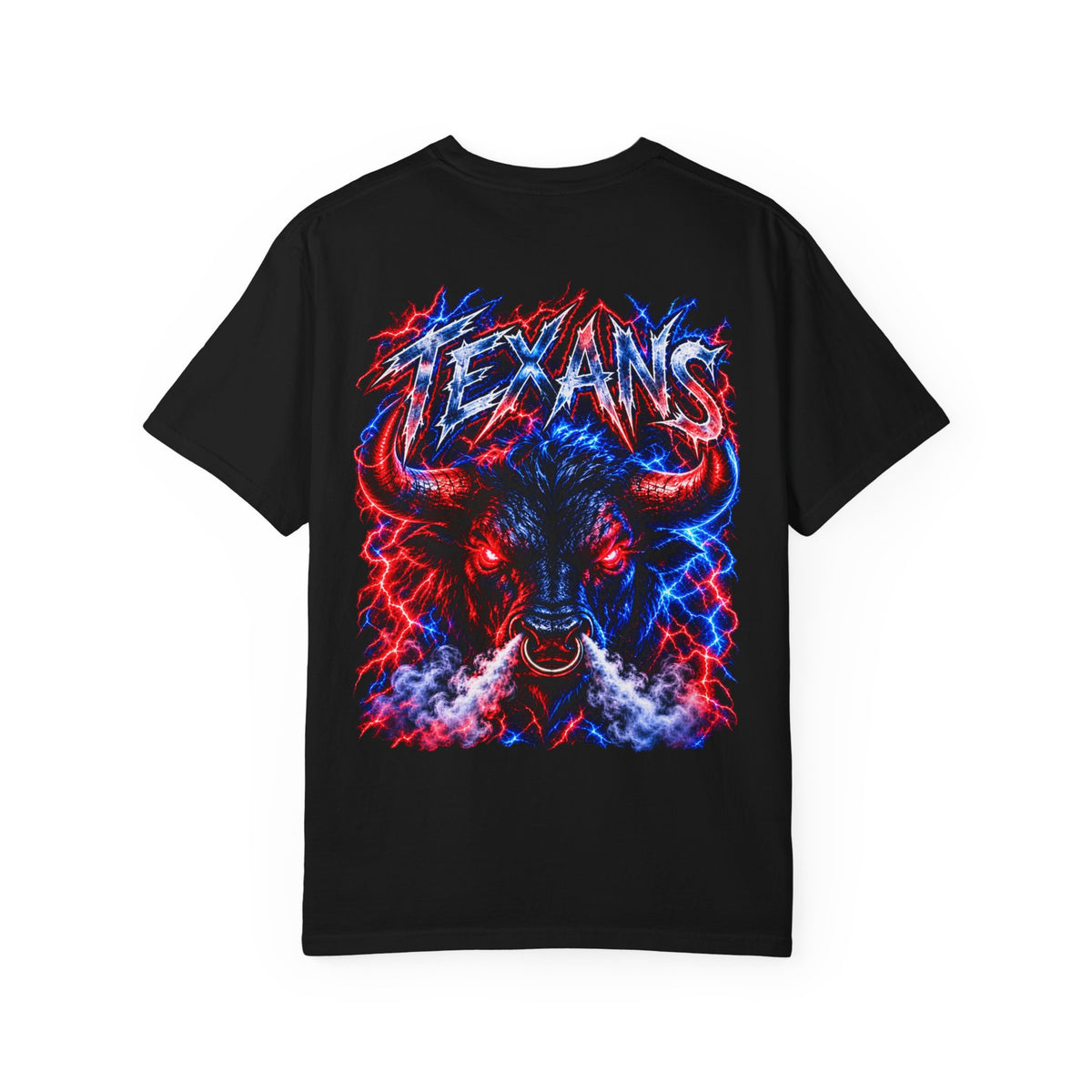 Houston Texans Bull Graphic T-Shirt — Neon Player & Team Logo Football Tee