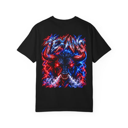 Houston Texans Bull Graphic T-Shirt — Neon Player & Team Logo Football Tee