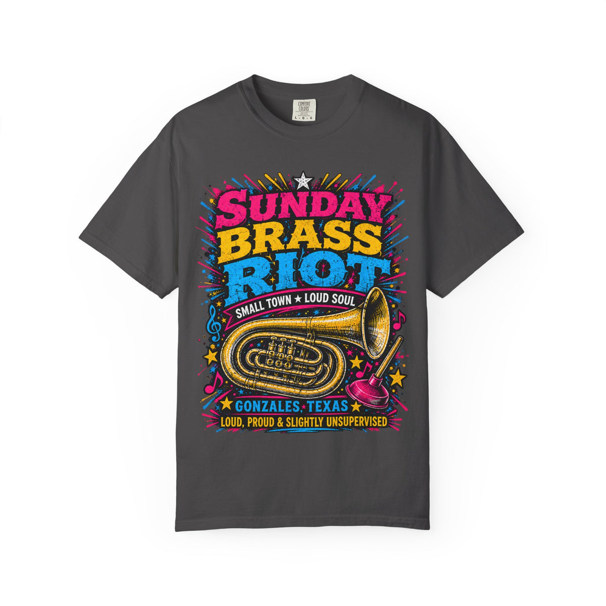 Sunday Brass Riot T‑Shirt — Gonzales Texas Band Tee