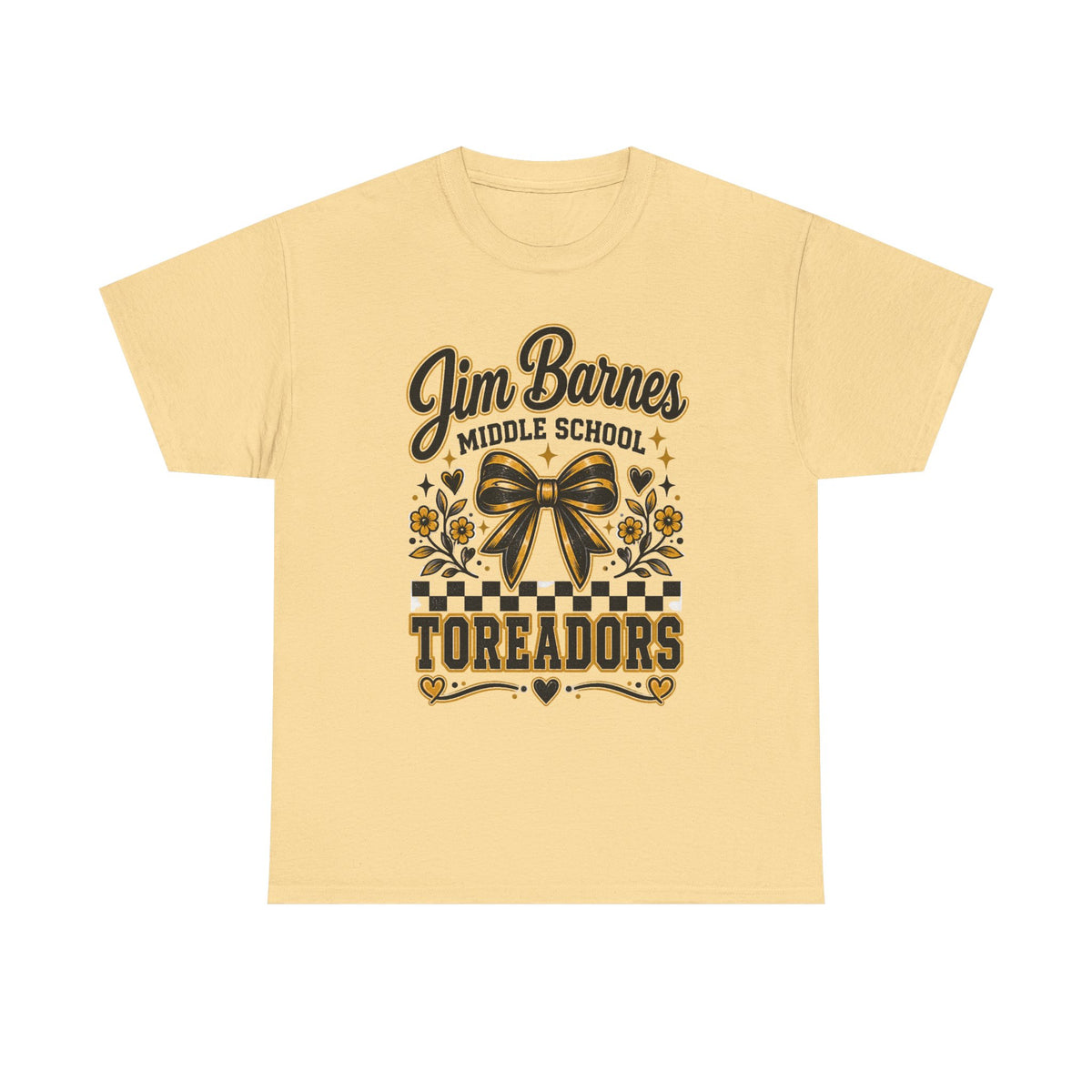 Jim Barnes Middle School Toreadors T-Shirt — School Spirit Cheer Tee