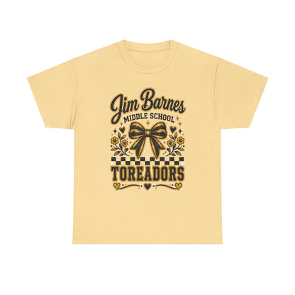 Jim Barnes Middle School Toreadors T-Shirt — School Spirit Cheer Tee
