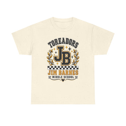 Toreadors JB Jim Barnes Middle School Tee — School Spirit Graphic T-Shirt
