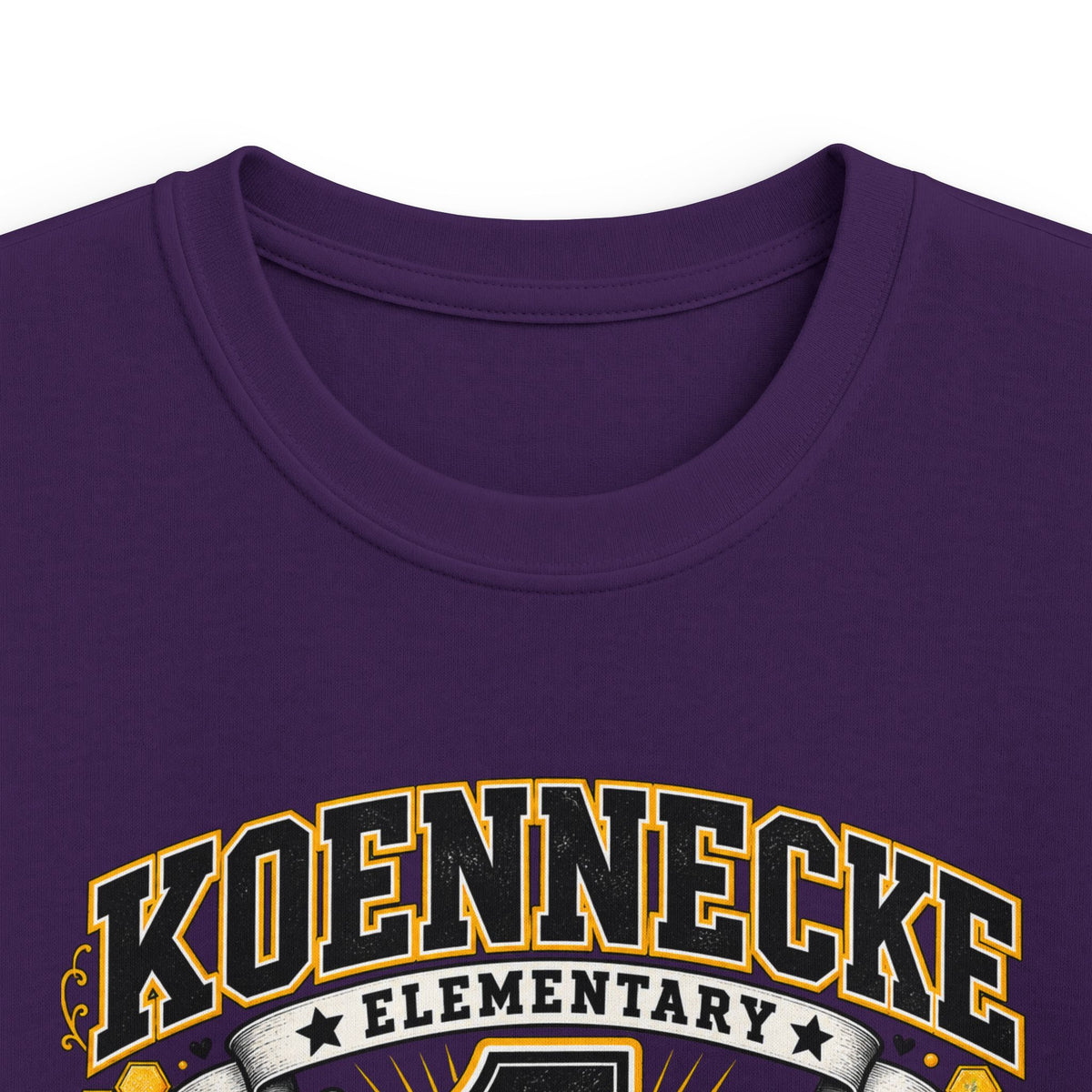 First Grade Kids Tee — 'Koennecke Elementary' Back-to-School Bee Design