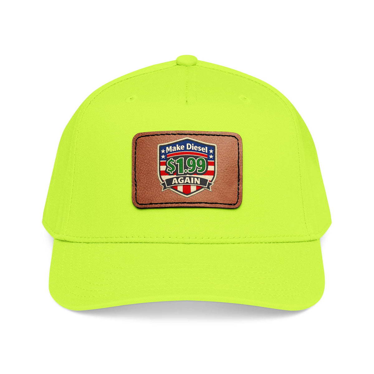 Diesel Mid Profile Baseball Cap with Leather Patch (Rectangle)