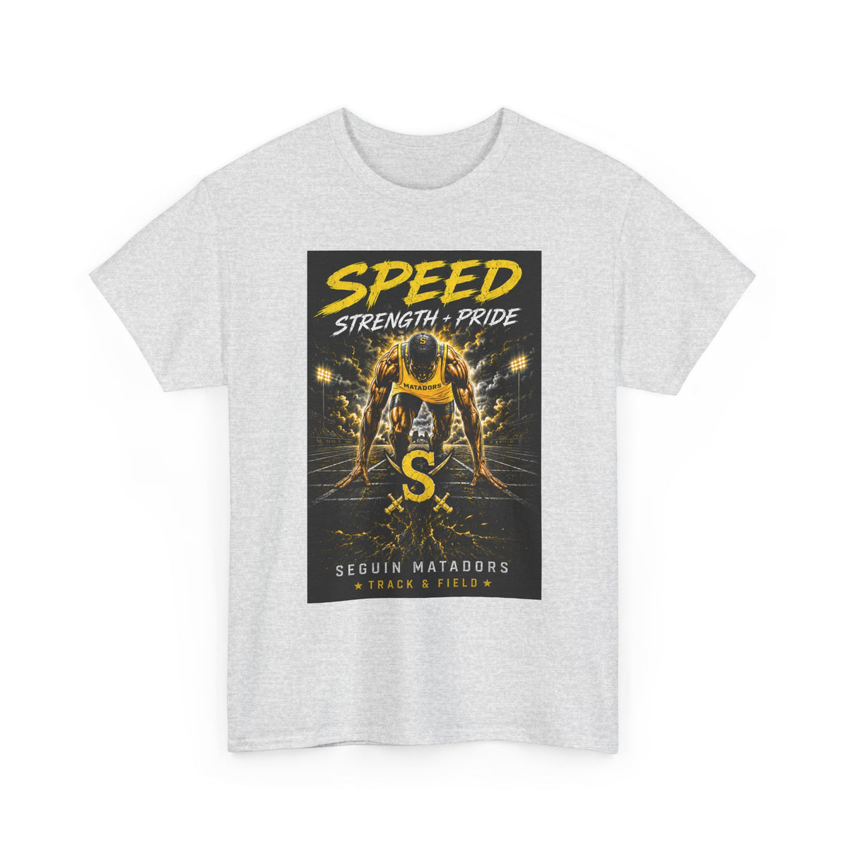 Speed Strength Pride Tee — Seguin Matadors Football Graphic T-Shirt