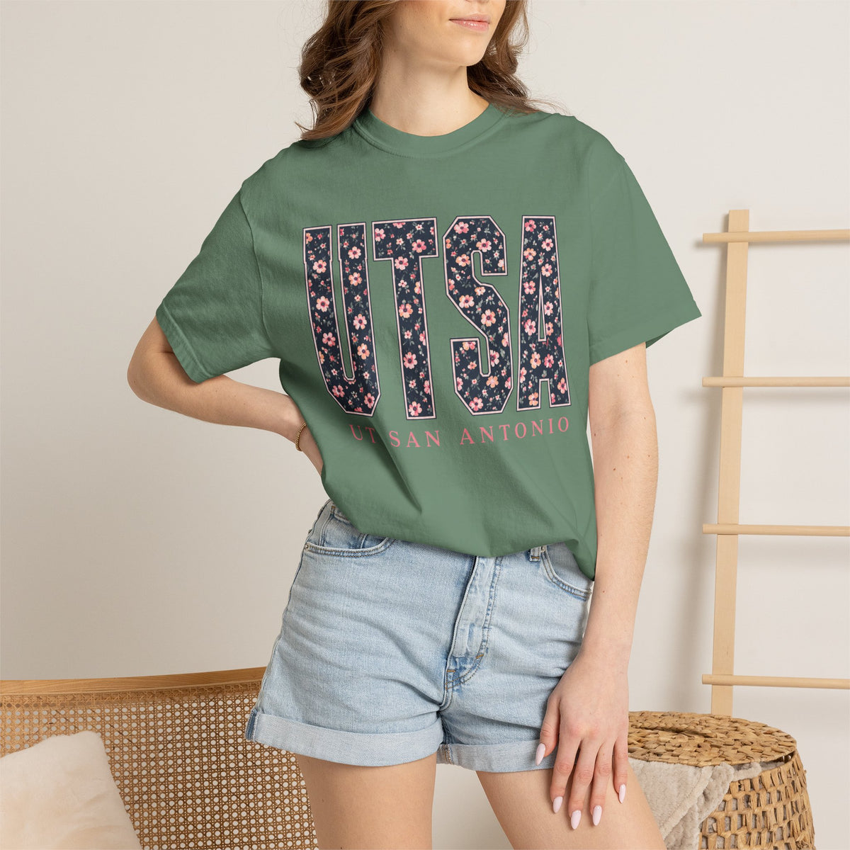 UTSA Floral Logo T‑Shirt — UT San Antonio Collegiate Tee