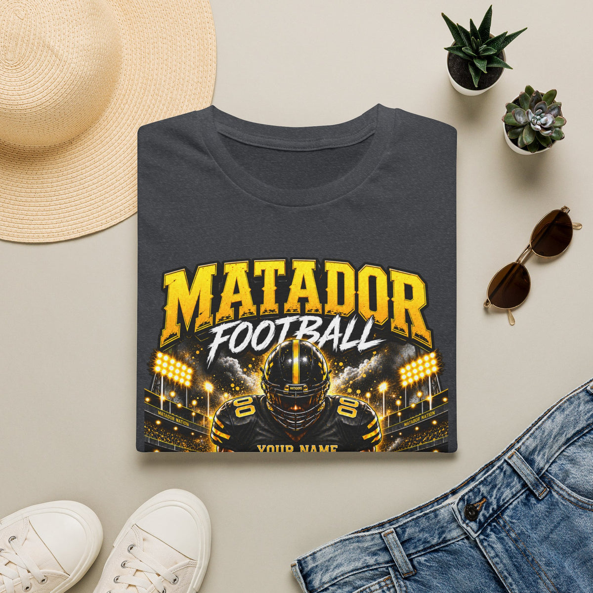 Custom Seguin Matador Football Player Tee | Personalized Name & Jersey Number