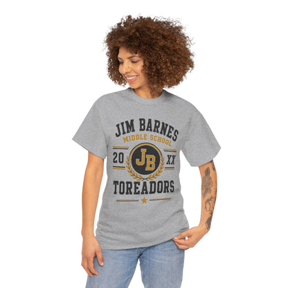 Jim Barnes Middle School Toreadors T-Shirt — School Spirit Tee with JB Crest