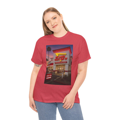 Retro Diner Photo T‑Shirt – 'A Hand Out Of It' Vintage Neon Tee