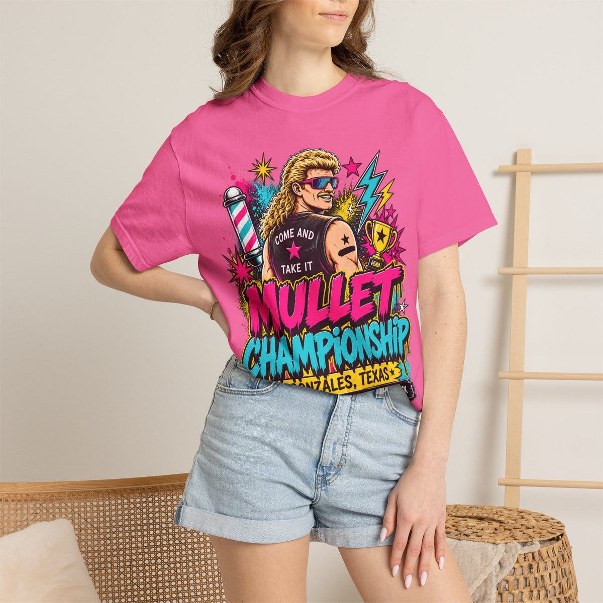 Mullet Championship T-Shirt — "Business in the Front, Party in the Back" Retro Graphic Tee